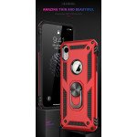 Wholesale iPhone Xr Tech Armor Ring Grip Case with Metal Plate (Black)